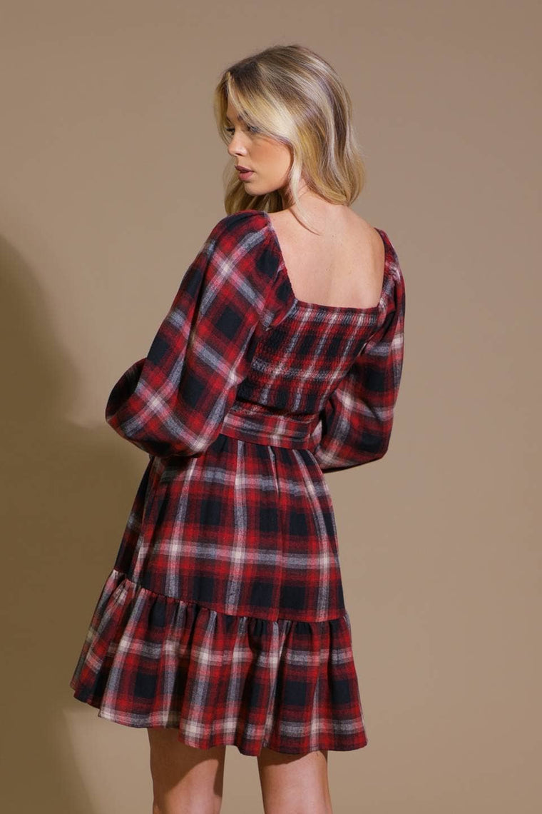 Playful Plaid Swing Dress