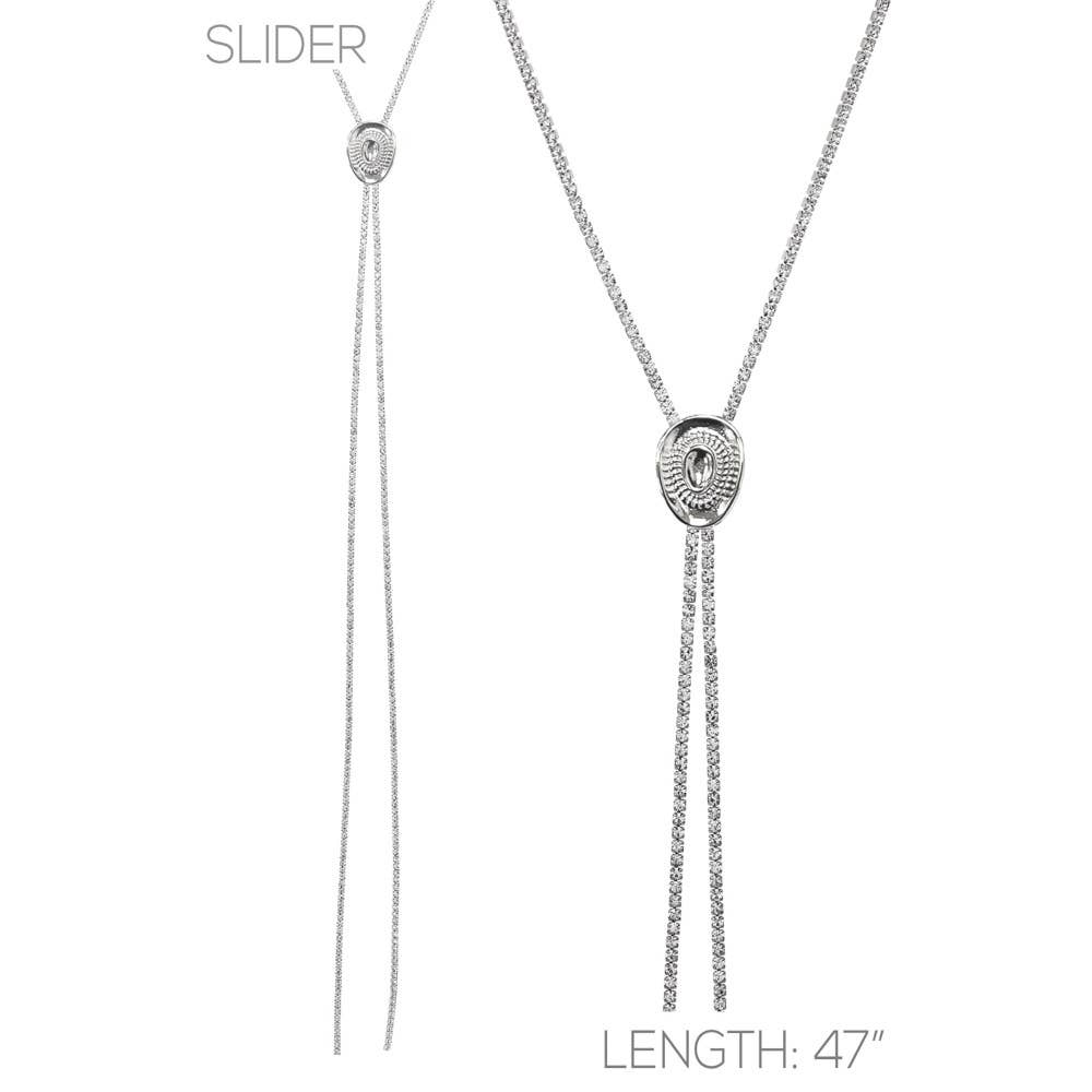 Cowboy Hat Bolo Necklace