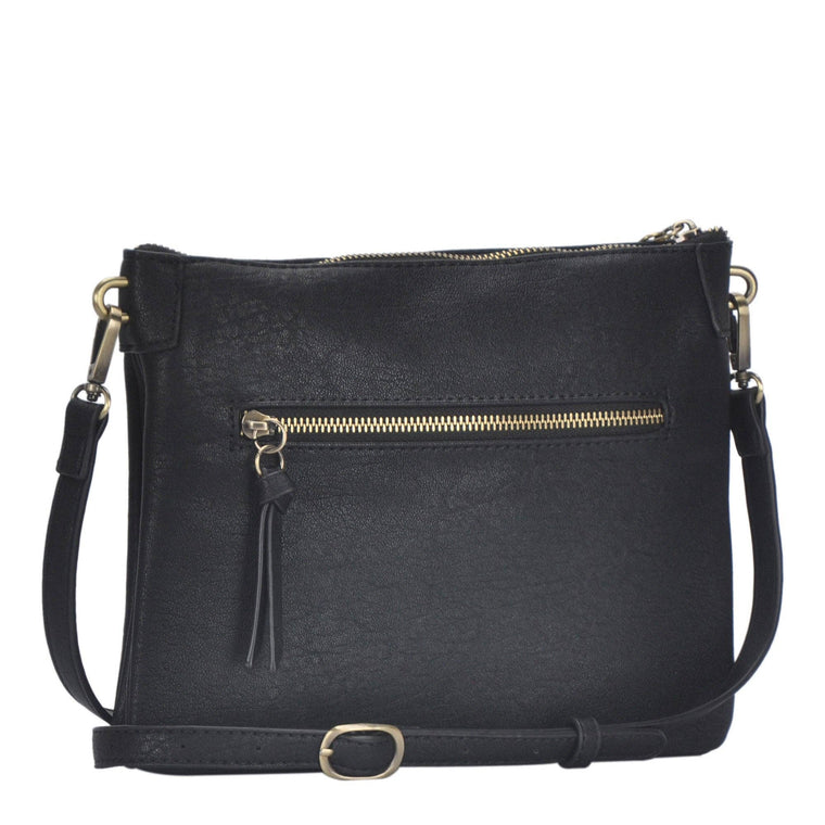 Savannah Black Crossbody Shoulder Bag