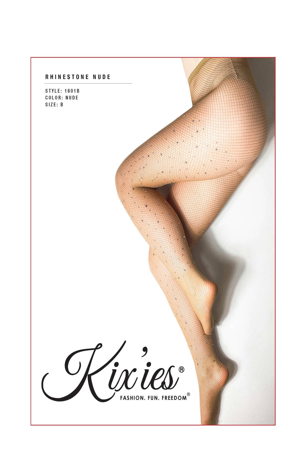 Rhinestone Fishnet Nude Tights