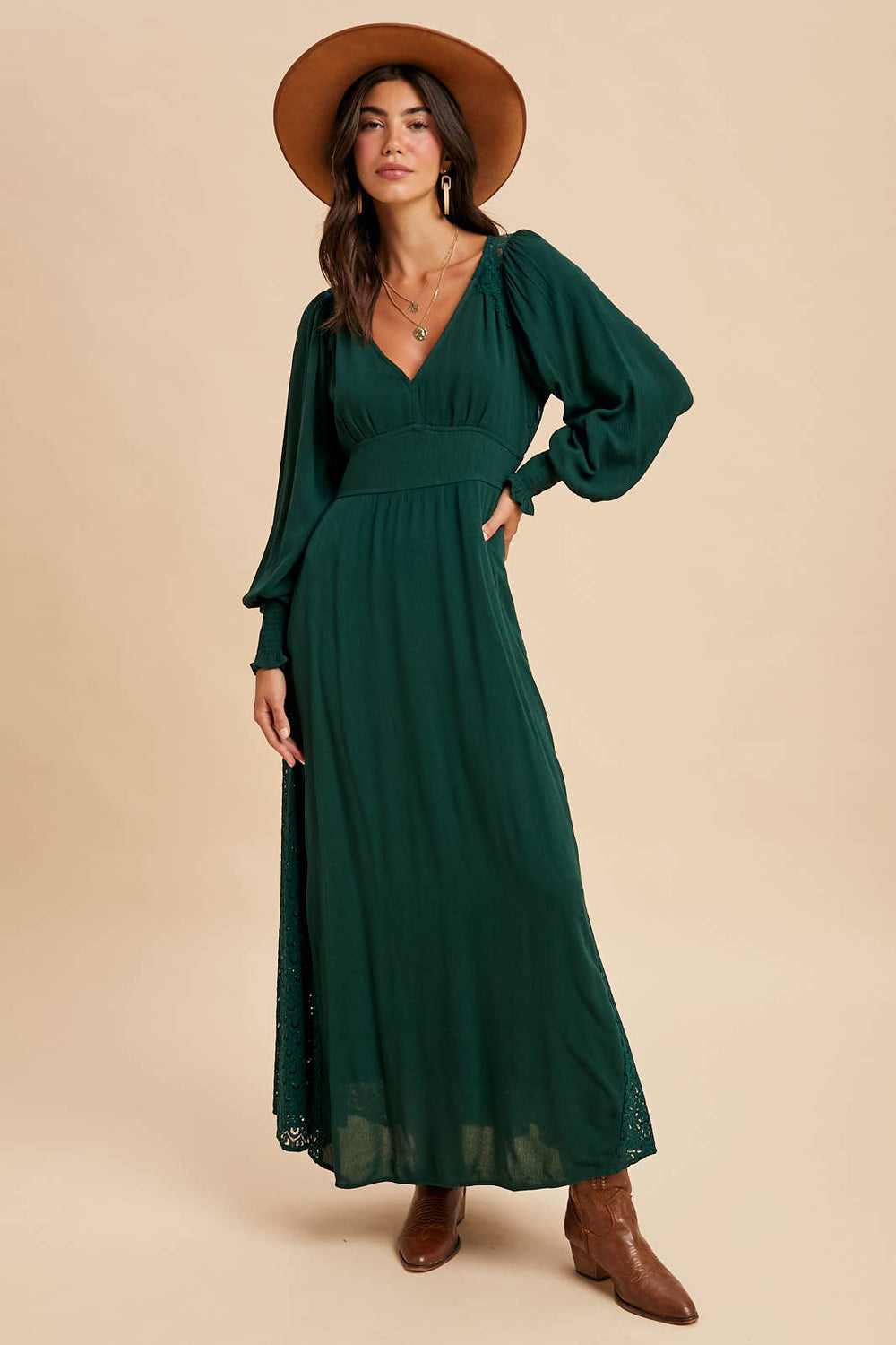 Pine Green Maxi Dress