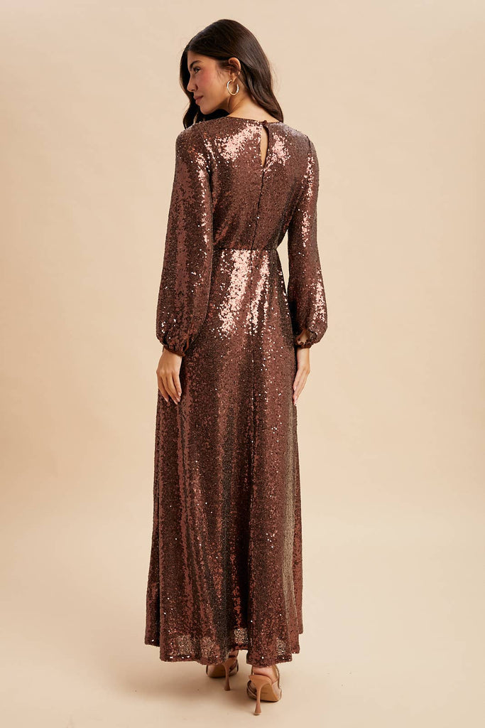 Bronzed Sequin Dress