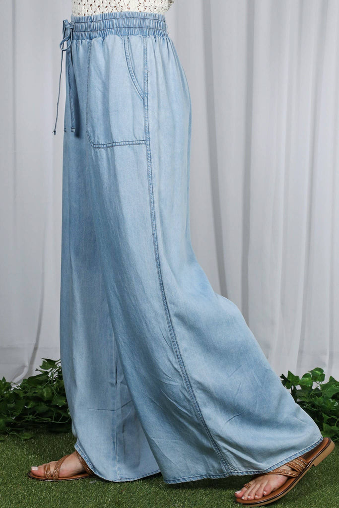 Wide Leg Tencel Pants