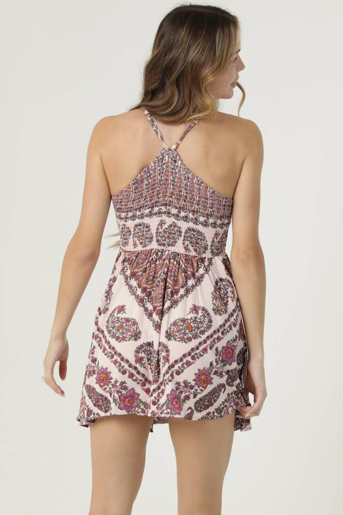 Blush & Paisley Smocked Dress