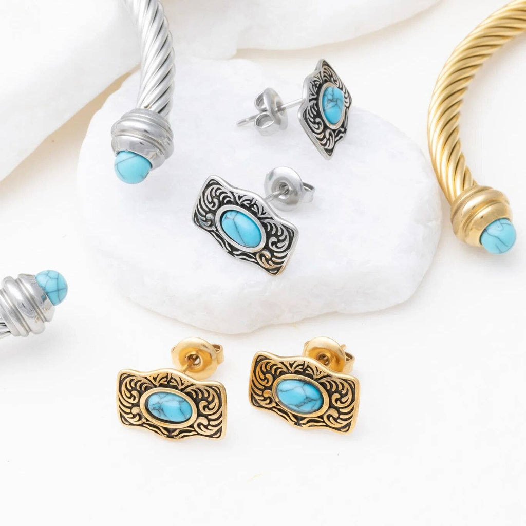 Buckle Stud Earrings