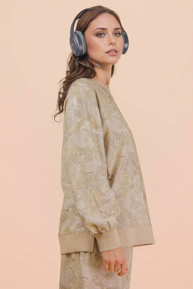 Light Wash Camo Pullover