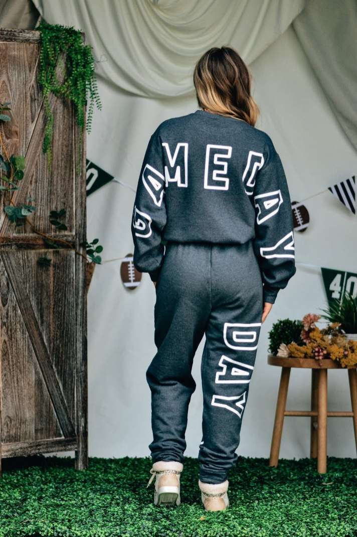 Gameday  Oversized Print Sweatshirt