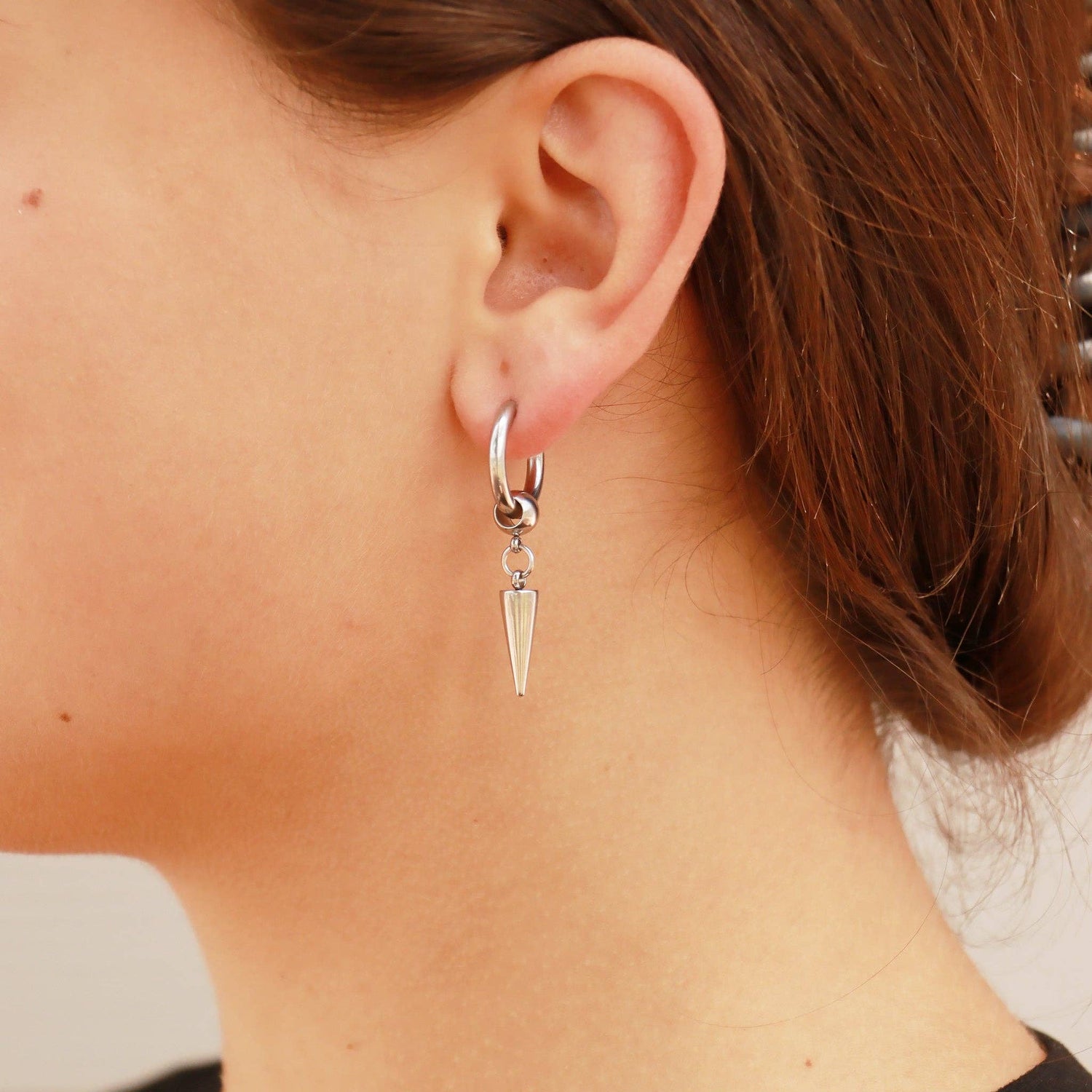 Spike Huggie Earrings