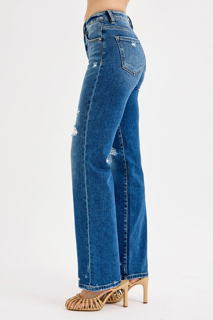Porter Straight Leg Dark Wash Risen Jeans