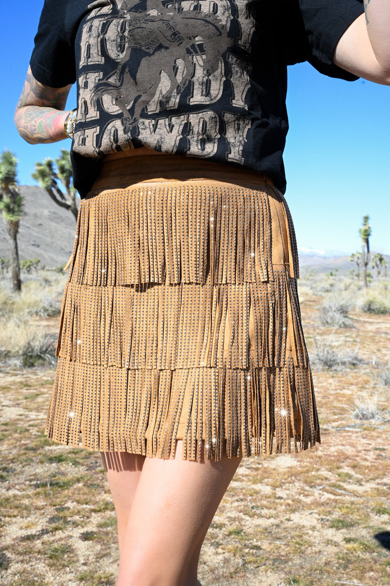 Actin Up Fringe Skirt