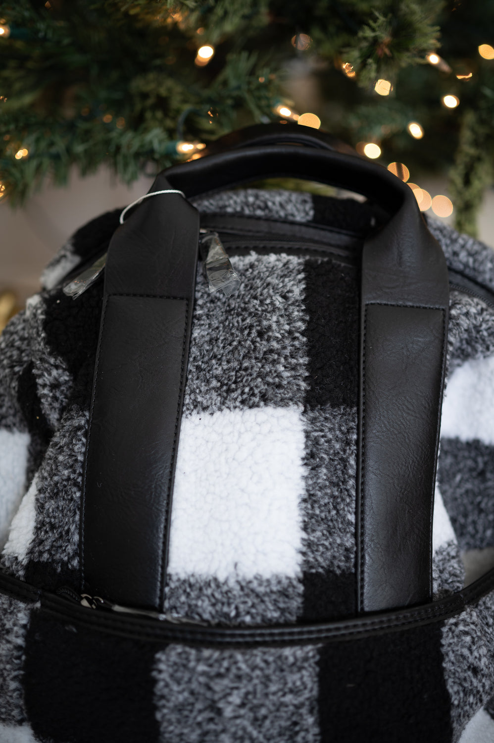 Plaid Sherpa Backpack